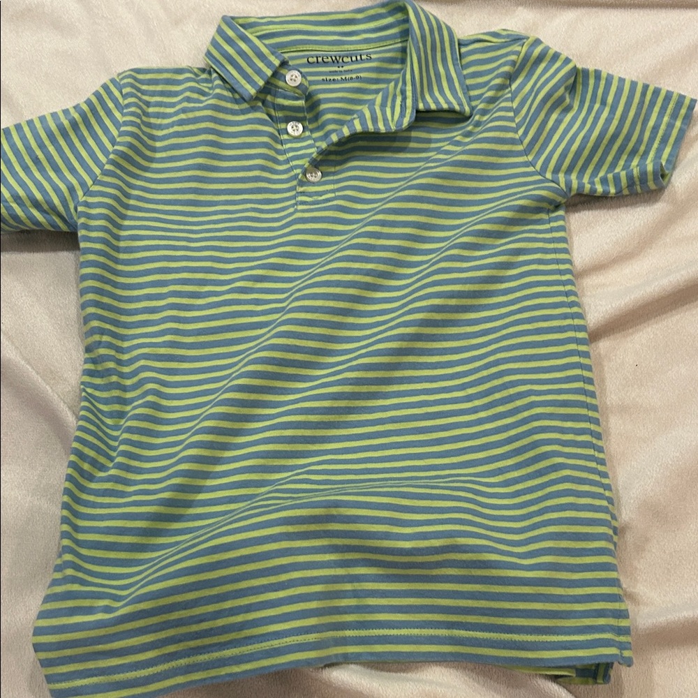 Crew Cuts Green and Blue Polo Shirt (Kids)